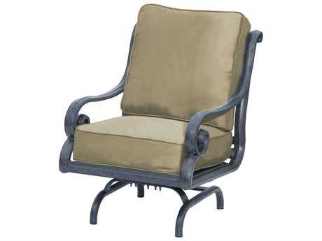 Suncoast San Marco Cushion Cast Aluminum Arm Glider Lounge Chair
