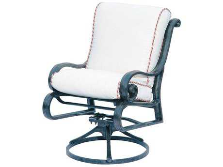 Suncoast San Marco Cushion Cast Aluminum Arm Swivel Rocker Lounge Chair