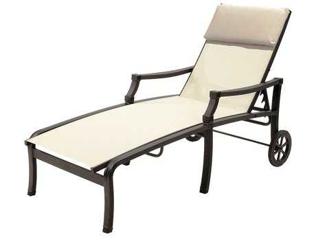 Suncoast Devereaux Sling Cast Aluminum Arm Chaise