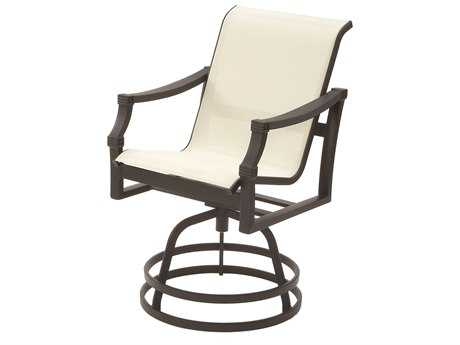Suncoast Devereaux Sling Cast Aluminum Arm Swivel Bar Stool