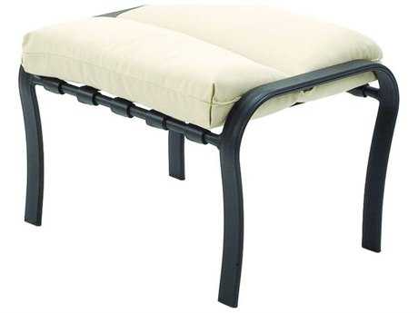 Suncoast Rosetta Cushion Cast Aluminum Ottoman