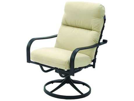 Suncoast Rosetta Cushion Cast Aluminum Arm Swivel Rocker Dining Chair