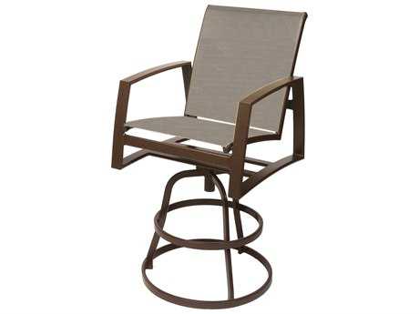 Suncoast Vision Sling Cast Aluminum Arm Swivel Bar Stool