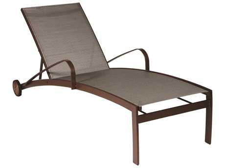 Suncoast Vision Sling Cast Aluminum Chaise Lounge with Wheels