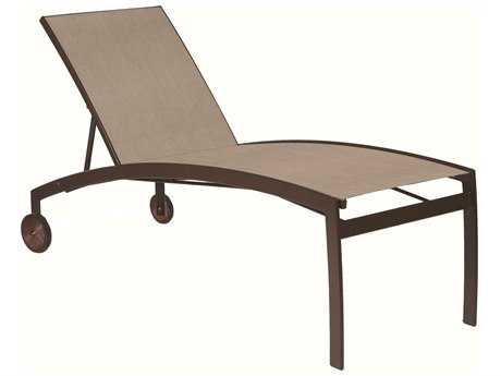 Suncoast Vision Sling Cast Aluminum Chaise Lounge With Wheels