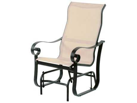 Suncoast Orleans Sling Cast Aluminum Arm Glider Supreme Lounge Chair