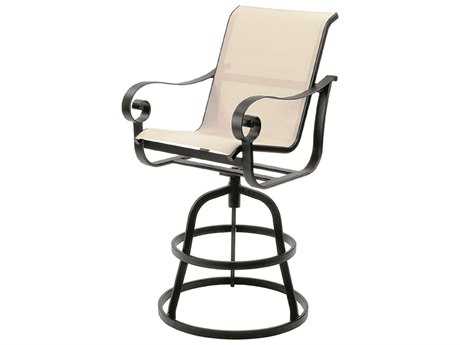 Suncoast Orleans Sling Cast Aluminum Arm Swivel Bar Stool