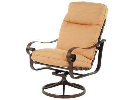 Suncoast Orleans Cushion Cast Aluminum Arm Swivel Rocker Dining Chair
