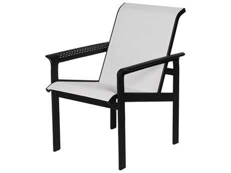 Suncoast South Beach Sling Cast Aluminum Arm Dining Chair
