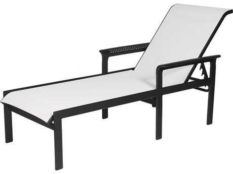 Suncoast South Beach Sling Cast Aluminum Arm Adjustable Chaise Lounge