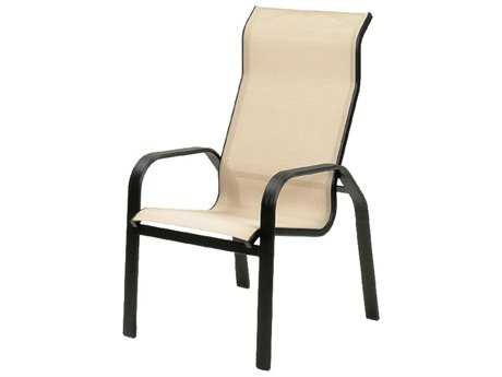 Suncoast Maya Sling Cast Aluminum Arm Supreme Dining Chair