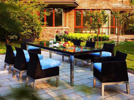 Suncoast Avenir Wicker Casual Cushion Dining Set