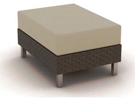 Suncoast Radiate Linear Wicker Cushion Ottoman