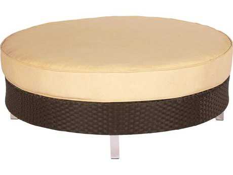 Suncoast Radiate Arc Wicker Cushion Ottoman