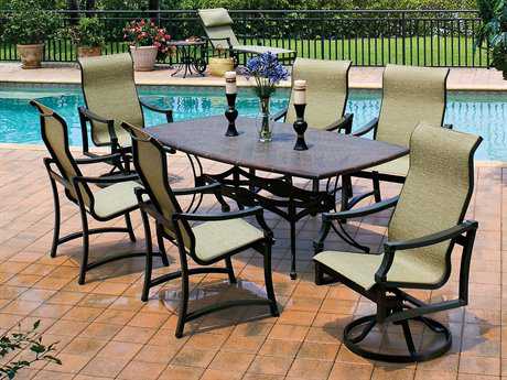 Suncoast Devereaux Sling Cast Aluminum Dining Set