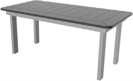 Suncoast Marine Grade Polymer Aluminum 40 x 23 Rectangular Coffee Table with Umbrella Hole