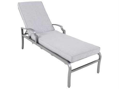 Sunvilla Aragon Cushion Cast Aluminum Chaise Lounge in Frequency Ash