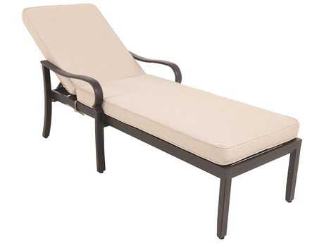 Sunvilla Laurel Cushion Aluminum Chaise Lounge in Sailcloth Sahara