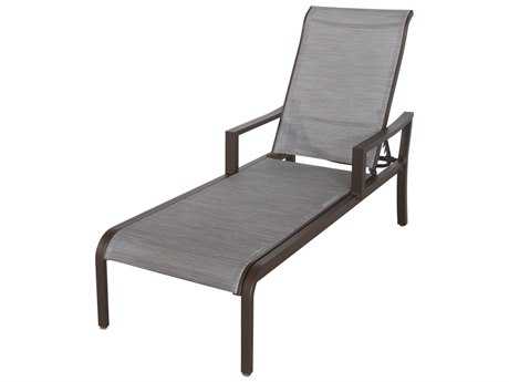 Sunvilla Allegro Sling Aluminum Chaise in Pria Tweed