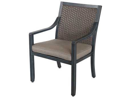 Sunvilla Belize Aluminum Wicker Dining Chair in Cast Shale