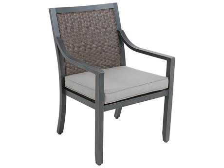 Sunvilla Belize Aluminum Wicker Dining Chair in Sailcloth Shadow