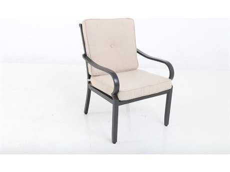 Sunvilla Laurel Cushion Aluminum Dining Chair in Sailcloth Sahara