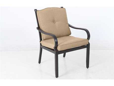 Sunvilla Laurel Cushion Aluminum Dining Chair in Spectrum Sesame