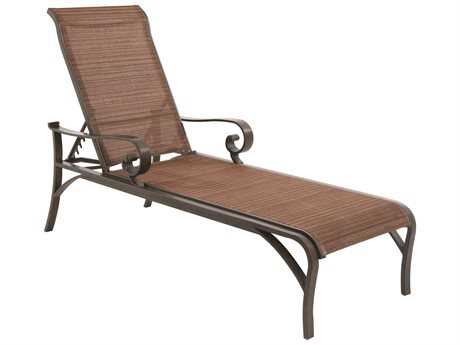 Sunvilla Riva Sling Cast Aluminum Chaise in Weyburn Tan