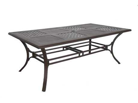 Sunvilla Allegro Cast Aluminum 82 x 44 Rectangular Dining Table in Sunset