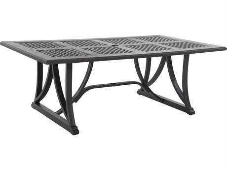 Sunvilla Aluminum 81.5 x 44 Rectangular Cast Top Dining Table in Sunset