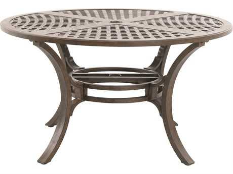 Sunvilla Aluminum 54 Round Cast Top Dining Table in Sunset