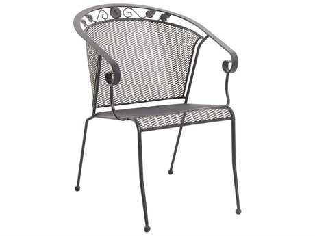 Sunvilla Oxford Iron Mesh Chair Stackable in Graphite