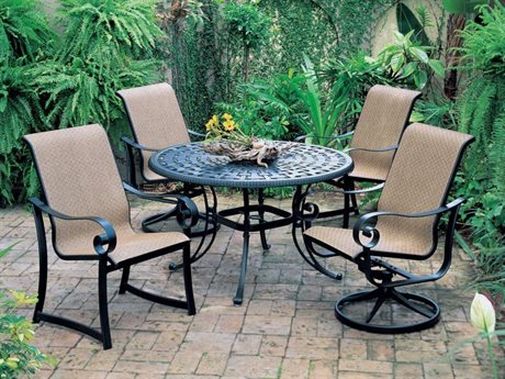 Suncoast Orleans Sling Cast Aluminum Dining Set