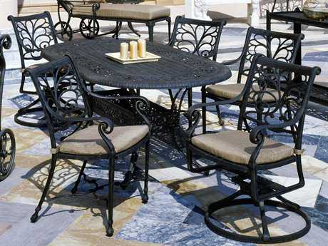 Suncoast Windsor Cushion Cast Aluminum Dining Set