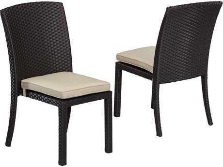 Sunset West Solana Wicker Armless Stacking Dining Chair