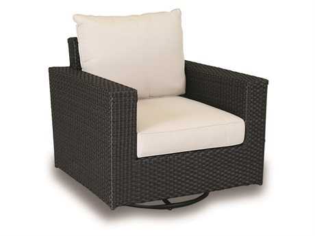 Sunset West Solana Wicker Swivel Rocking Club Chair