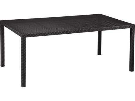 Sunset West Quick Ship Solana Wicker 72 x 42 Rectangular Dining Table