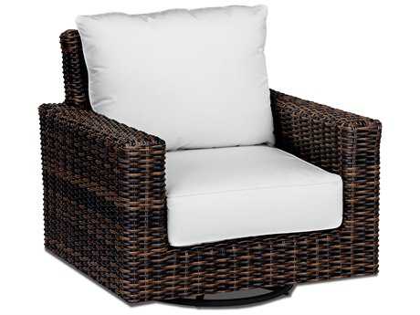Sunset West Montecito Wicker Swivel Rocking Club Chair