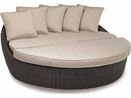 Sunset West Cardiff Wicker Round 2-Piece Daybed