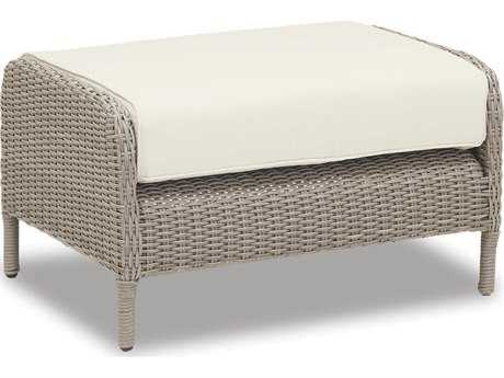 Sunset West Manhattan Wicker Ottoman