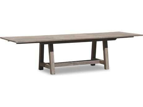 Sunset West Quick Ship Manhattan Teak 118-158 x 39 Rectangular Extending Dining Table