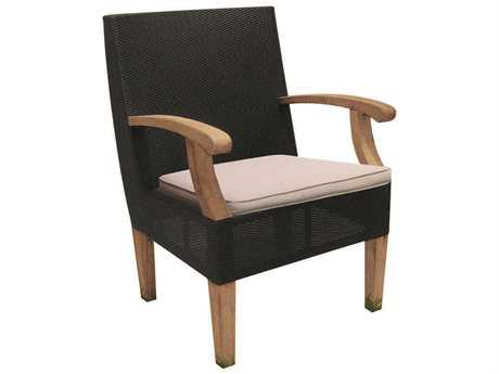 Three Birds Casual Ciera Teak Wicker Dining Armchair