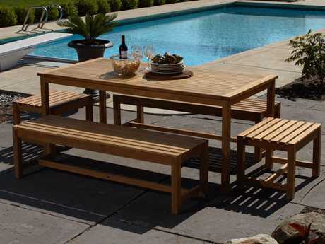 Three Birds Casual Charleston Teak Dining Set