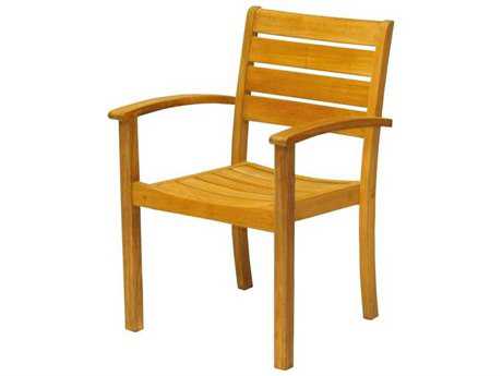 Three Birds Casual Sedona Teak Stacking Armchair - Price Includes 2 Chairs