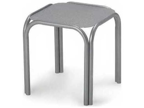Telescope Casual Embossed Aluminum Top 17 Square End Table