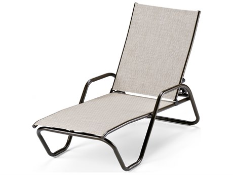 Telescope Casual Gardenella Sling Aluminum Stackable Chaise Lounge