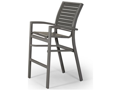 Telescope Casual Kendall Strap Aluminum Bar Height Stacking Cafe Chair