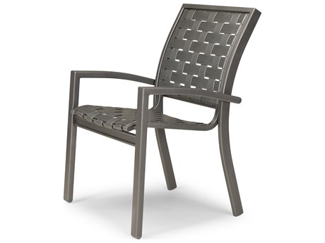 Telescope Casual Kendall Cross Strap Aluminum Stacking Cafe Chair