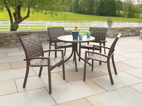Telescope Casual Kendall Cross Strap Aluminum Dining Set