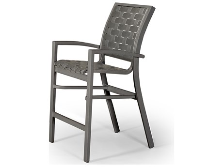 Telescope Casual Kendall Cross Strap Aluminum Balcony Height Stacking Cafe Chair